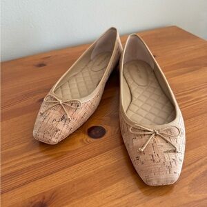 Veronica Beard Beatrix Cork Skimmer Flats